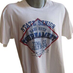 Single Stitch Vintage Men's T-shirt XL Yuma Colorado Babe Ruth 1990 Fruit Loom